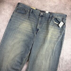True Nation Jeans Mens 48x36 Blue Loose Fit Workwear DXL NEW